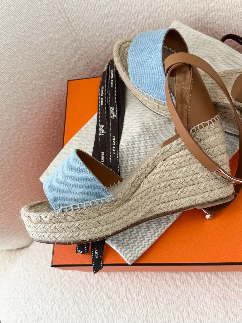 Hermès Tipoli Denim Espadrilles - EU38 - Picture 13 of 16